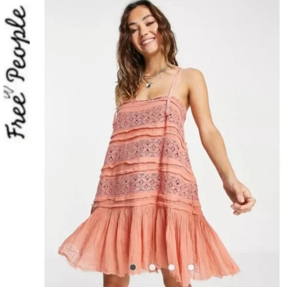 Free People Dresses Free People Shailee Slip Dress Copper Rose